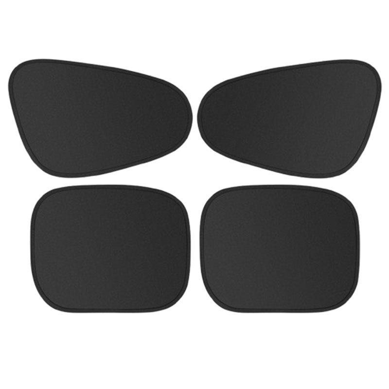 Электростатические шторы для бокового окна автомобиля, 4-слойная защита от солнца, складной солнцезащитный козырек для автомобиля, 99,9% блокировка УФ-лучей