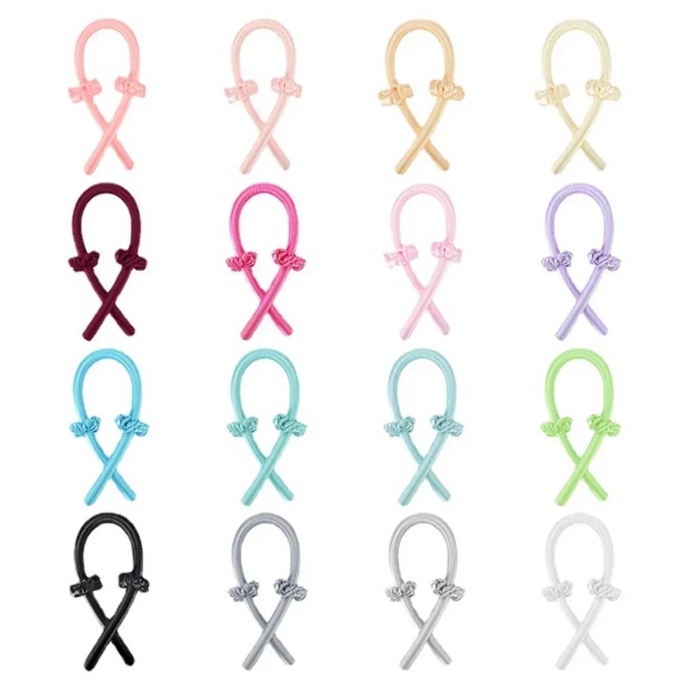 Безопасная щипцы для завивки волос, повязка на голову без нагрева, шелковые кудри, лента, бигуди, мягкая повязка на голову для сна, ленивые бигуди, инструменты для укладки волос