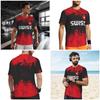 Switzerland Swiss Tshirt MMA Boxing Muay Thai National Flag Print 3D Training Unisex Women Men Quick Dry Fitness Workout Gym Sport Casual Streetwear