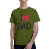 I love dad Men T Shirt Fathers Day Awesome Tees Short Sleeve Round Collar Pure Cotton New Arrival Clothes TShirt