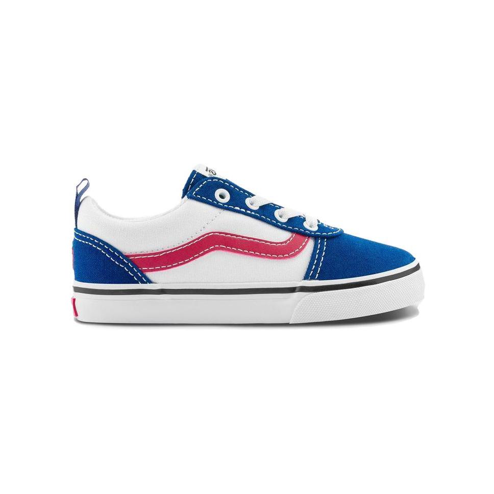 Vans Ward Slip On Красочные Ретро Низкие Топ Обувь для Ходьбы Детские кеды Синие VN0A3QU17WM