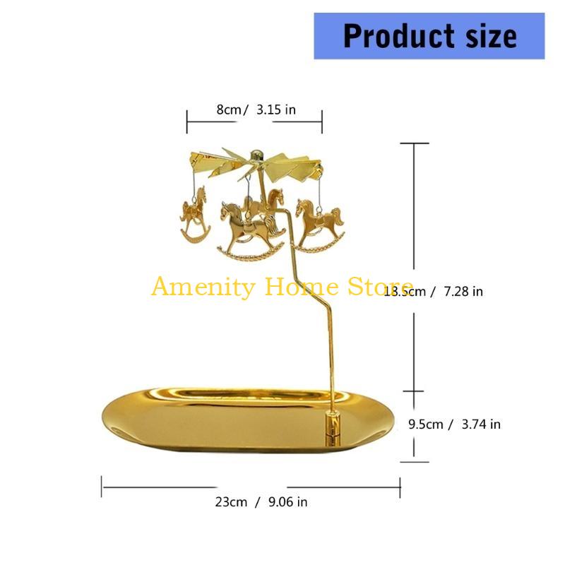 F26C Magical Rotating Candle Holder Magnetic Rotating Candlestick Adds Warmth to Bedrooms and Special Party Occasion