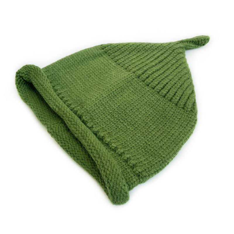 Унисекс шерстяная детская шапка "Кот Брат": Новое поступление Осень/Зима, Однотонный, Теплый трикотаж, Классический дизайн.