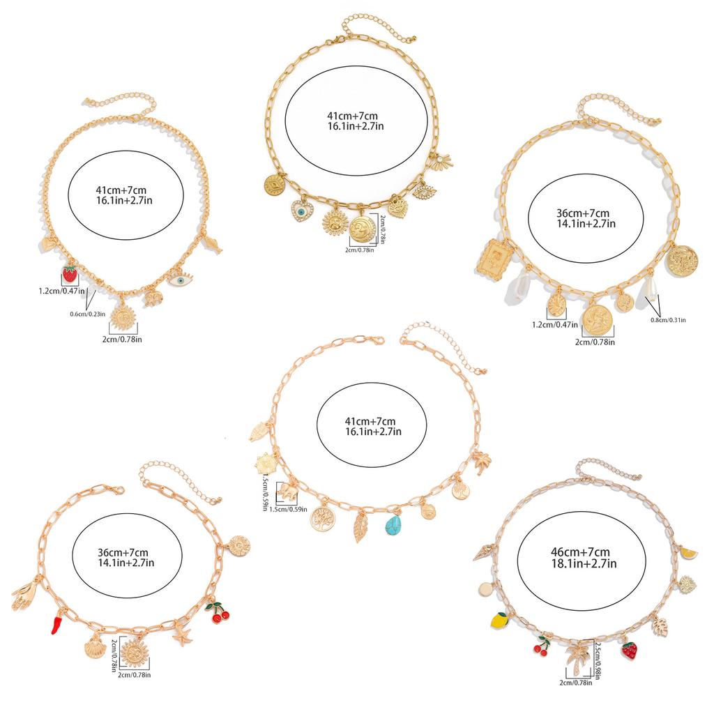 Elegant Shell Crosses Necklace Jewelry Accessory for Women with Gold Charm and Bohemians Summer Seashells Designs