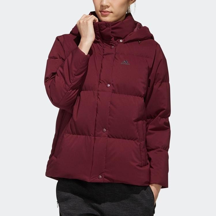 Adidas Short Hooded Down Jacket Women Outerwear Sauce-Purple EH3984