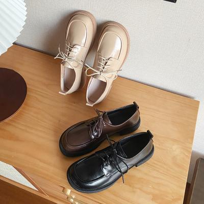 Мягкая подошва, маленькие кожаные туфли, женские плоские новые мокасины, универсальные женские туфли из натуральной кожи в ретро-британском стиле