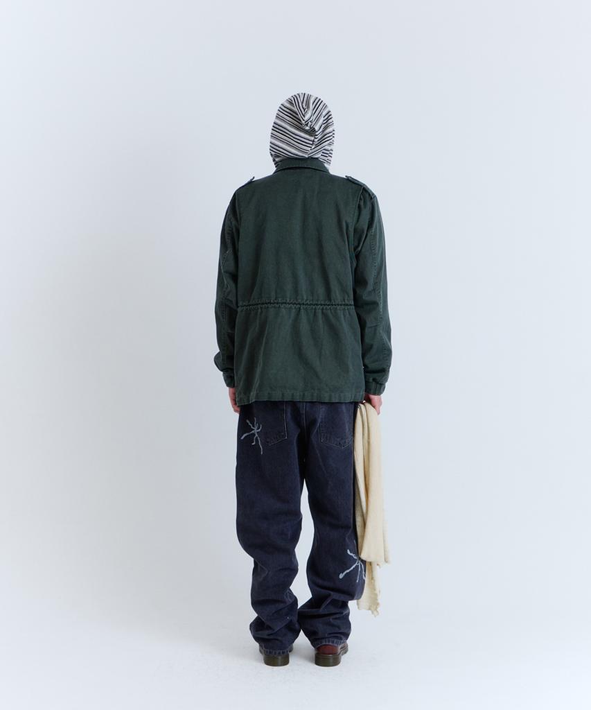 PARADIGMFILM [Ep.03] Washed Leather Mix Field Jacket (Khaki)