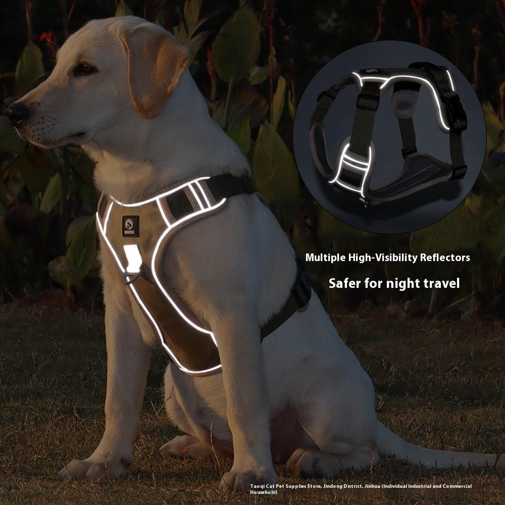 No Pull Harness with A Free Heavy Duty 5ft Leash for Medium Large Dog Adjustable Reflective Oxford Easy Control