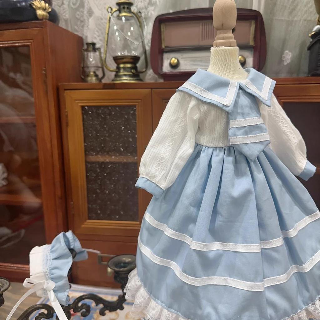 HAMRETHYPPZ BJD Шарнирное платье для куклы Костюм для куклы Горничная Одежда Шарнирное платье для куклы Платье для куклы Принцесса Светло-голубая принцесса Милая горничная