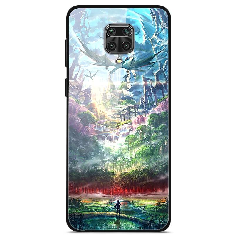 Закаленное Стекло Чехол Для Xiaomi Redmi Note 9S Чехол Мягкий Бампер Жесткий Стеклянный Чехол Для Xiaomi Redmi Note 9 S 9S Pro Max Чехол Для Телефона
