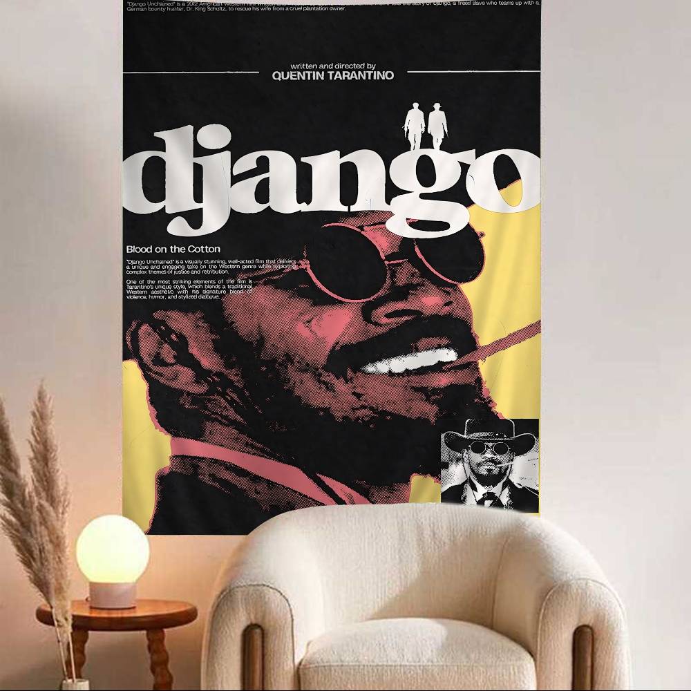 Classic Movie DDjango Unchained DIY Wall Tapestry For Living Room Home Dorm Decor Wall Art Decor