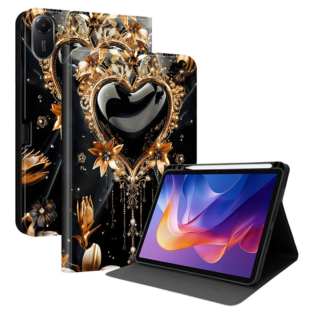 Чехол-книжка из ПУ кожи с рисунком для Xiaomi Redmi Pad 2, чехол-подставка для планшета со слотом для стилуса (Стилус не входит в комплект)