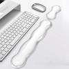 Mouse Pad with Wrist Rest, Keyboard Rest, Anti Slip Silicone Transparent Desktop Office Game Console, Mouse Wrist Rest