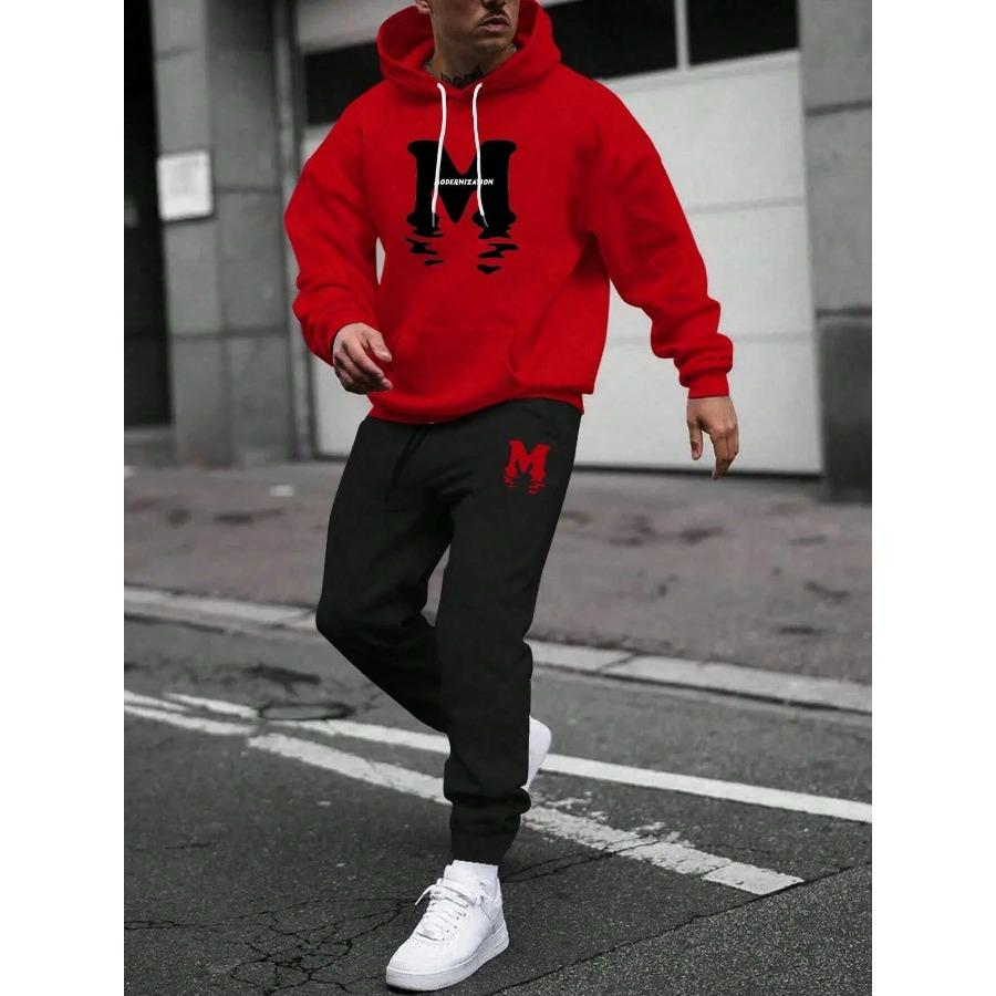 Осенне-зимний комплект из двух предметов для мужчин, женский спортивный костюм с капюшоном, качественный, удобный, повседневный, модный, повседневный