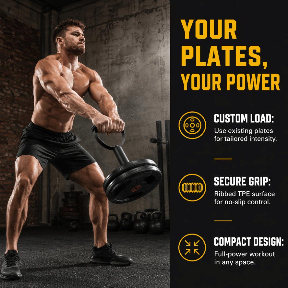 4pcs Weight Plate Compatible Kettlebell Grip Handle Kettlebell Handle Core Home Workout