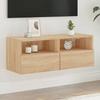 Vidaxl Настенная ТВ-тумба, Дуб Сонома, 80x30x30 см