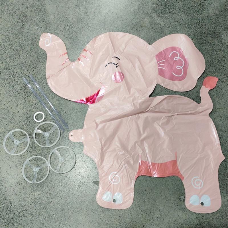 4D Мультяшные Фольгированные Шары Слон Стоячий Ходячий Шарик с Колесом для Украшения Детской Вечеринки по случаю Дня Рождения, Детского Праздника