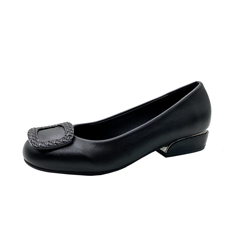 2024 Women Fashion Red Pu Leather Short Square Heel Pumps Lady Casual High Quality Sky Blue Comfort Office Shoes