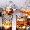 330ml/350ml Creative Whiskey Glass 2pcs Sets Classical Cup Carved Wine Glass Party Bar Elegant Transparent Foreign Wine Glass