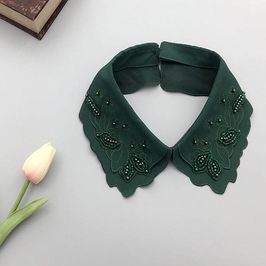 Белая черная рубашка с искусственным воротником для женщин, кружевной ажурный съемный воротник, ромбовидный лацкан, рубашка, блузка, топ, ожерелье, аксессуары для одежды