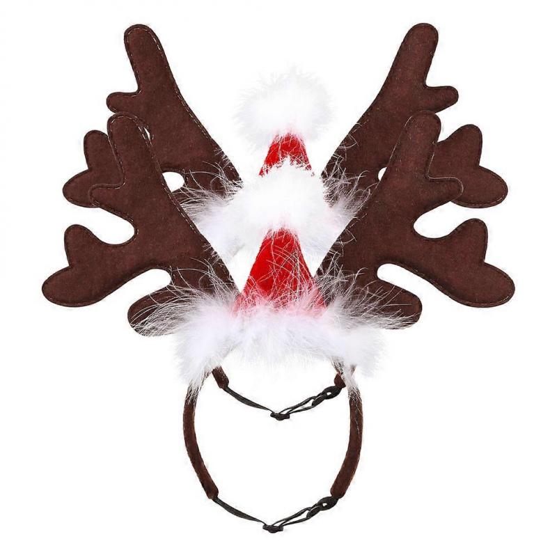 Holiday Pet Headband Pet Christmas Antlers Headband 8Pcs for Costume