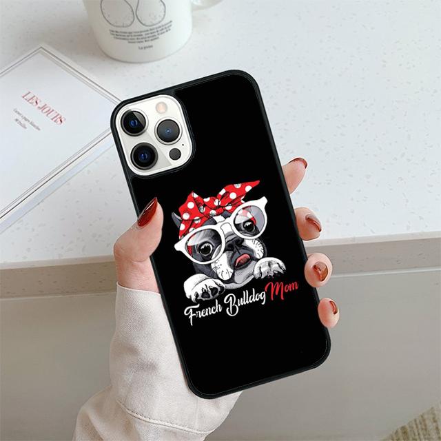 Чехол для телефона с милым мультяшным французским бульдогом Для iPhone 17 Air 14 15 16 13 12 Чехол Для Apple Pro Max Plus Coque