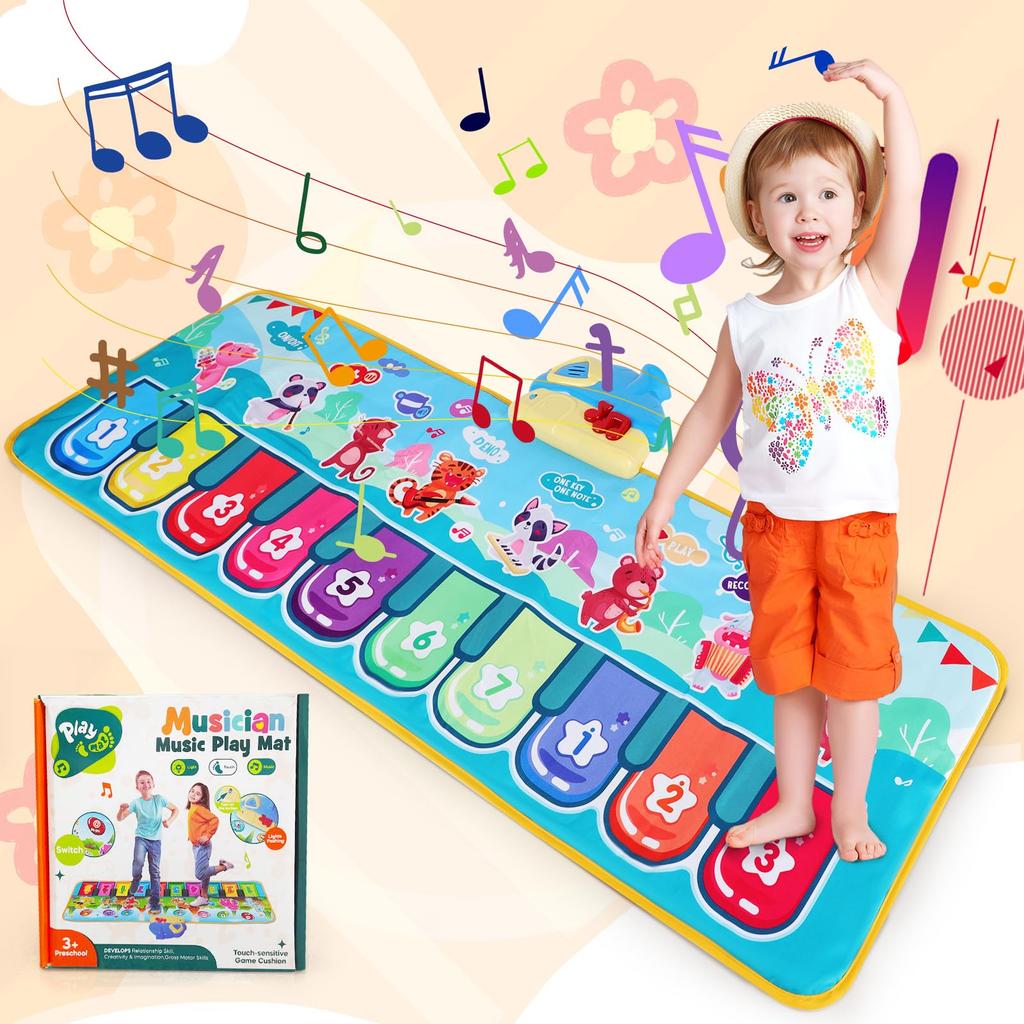 Opard Animal Theme Piano Music Birthday Gift for 6 Years Elementary School 10 Song 8 Types of Instrument Recording and Playback Educational Music