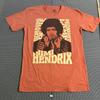 Purple Haze Properties Jimi Hendrix Graphic V-Neck T-Shirt Orange Mens Size M Unisex T-Shirt