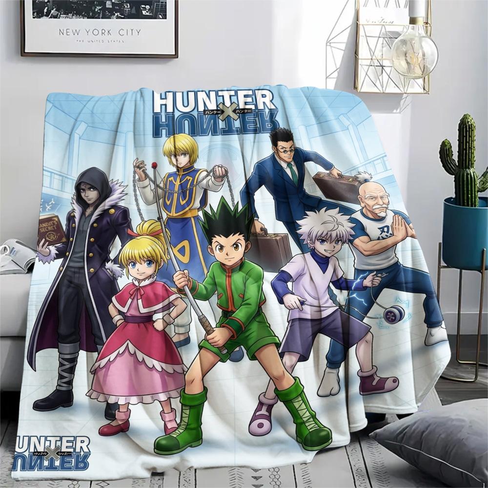 1PC Hunter X Hunter Patterned Flannel Blanket Suitable For All Seasons For Home Decor Warmth And Comfort Gifts Holiday Present