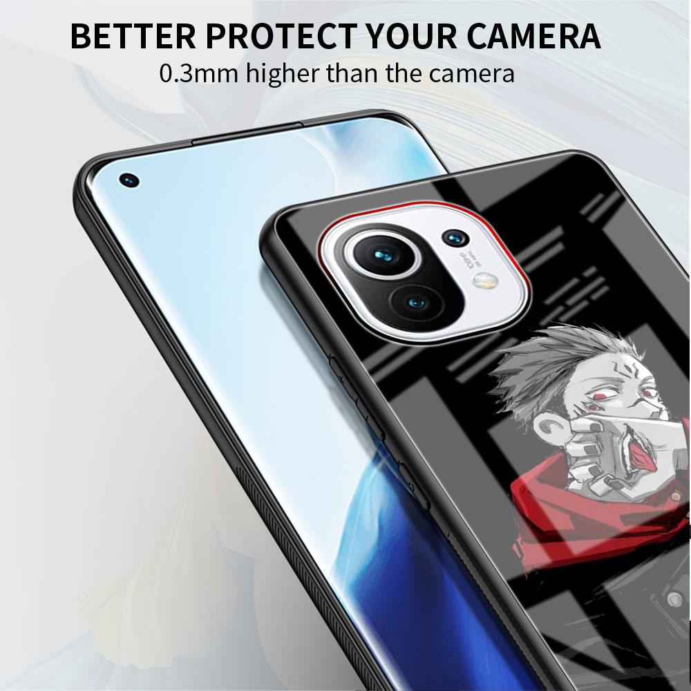 Чехол для телефона Jujutsu Kaisen Anime Glass для Xiaomi Poco X3 NFC 11 Lite 11T F3 M3 для Redmi Note 11 10 9 8 Pro 10S 9S 9A 9C