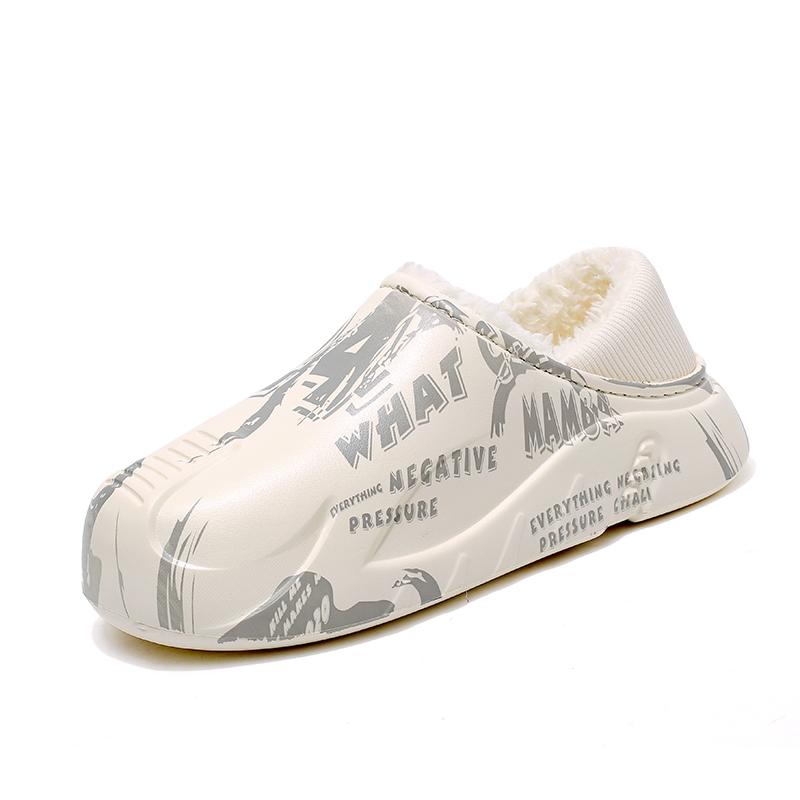 Мужские тапочки Зимняя обувь Новинка 2025 Сохраняют тепло Плюшевые ЭВА Водонепроницаемые Нескользящие Для дома Улицы Прогулочные Повседневная обувь Унисекс Мужчины Женщины