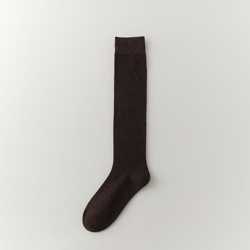 Autumn/Winter High-quality 5A Women's Knee And Calf Mid Length Socks Lightweight And Warm Cold-proof Fine Wool Stripes Stockings