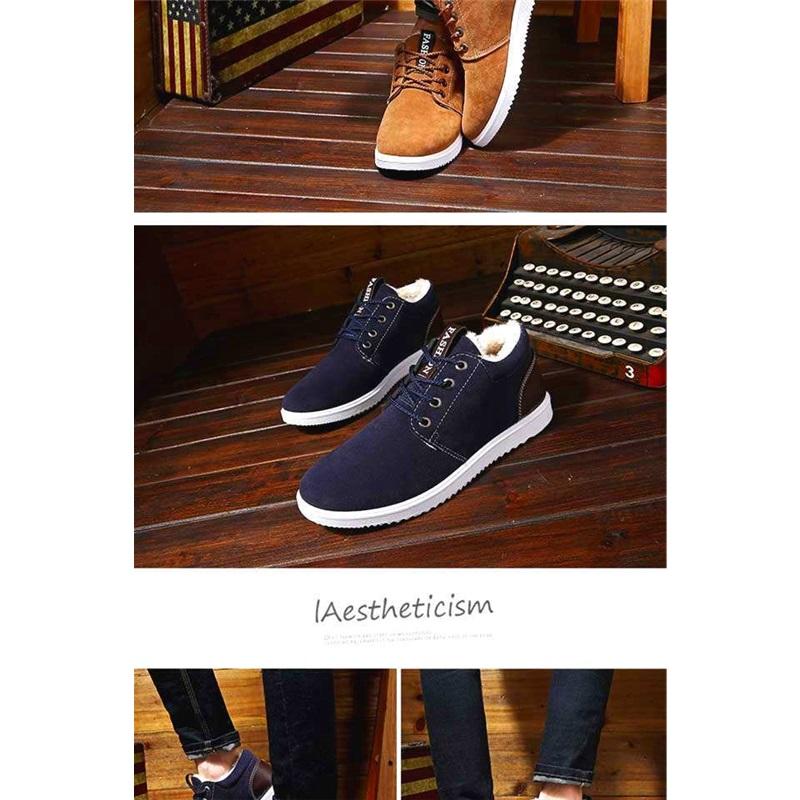 Winter Fashion Men's Warm And Plush High Top Cotton Shoes