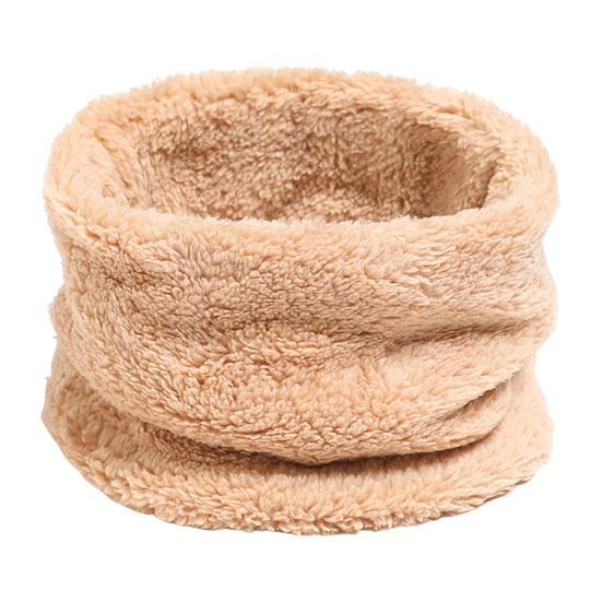 Women Scarf Solid Color Thickened Plush Soft Fabric Winter Scarf Outdoor Activities Cycling Windproof Cold Weather Scarf