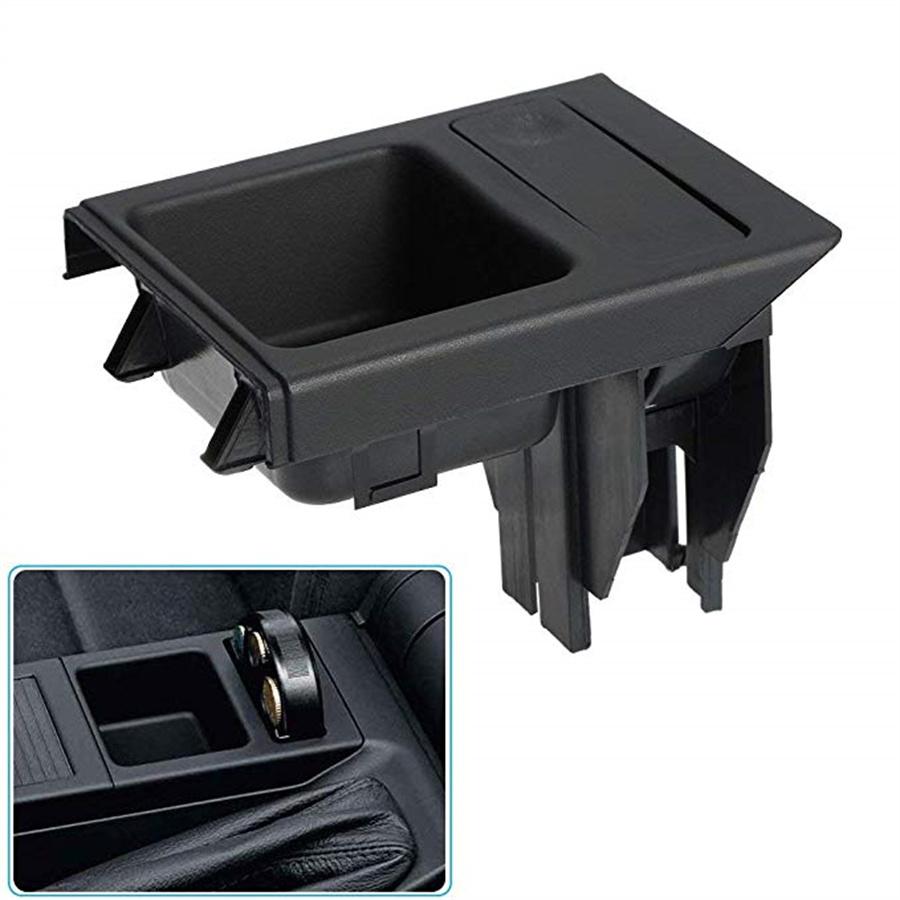 For BMW E46 Black Front Center Console Drink Cup Holder Storing Box 51168217953