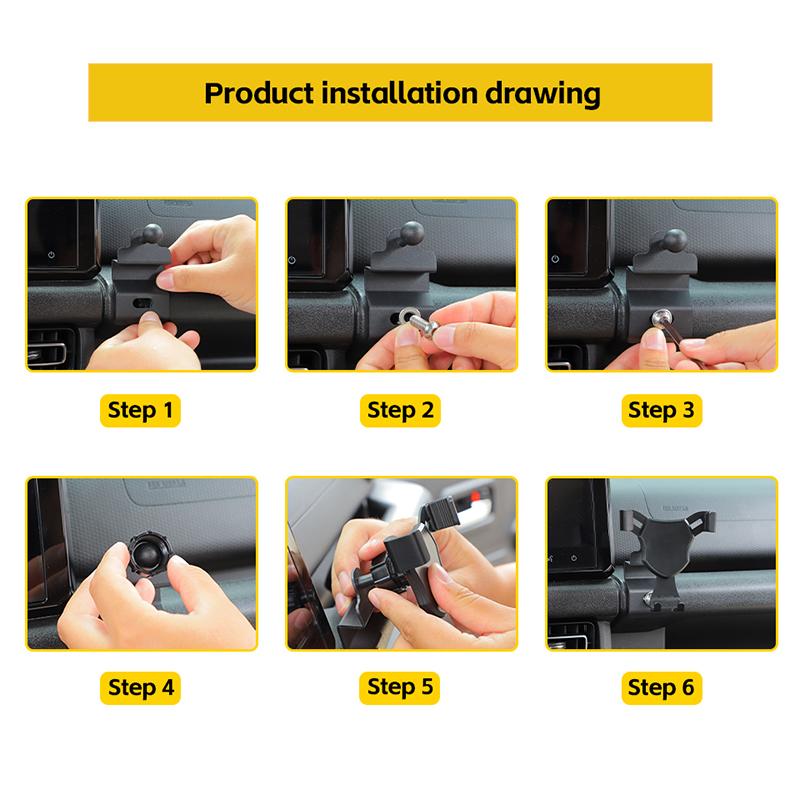 Автомобильный кронштейн для мобильного телефона, подставка для GPS-телефона, подходит для Suzuki Jimny 2019 2020 2021, аксессуары для салона автомобиля