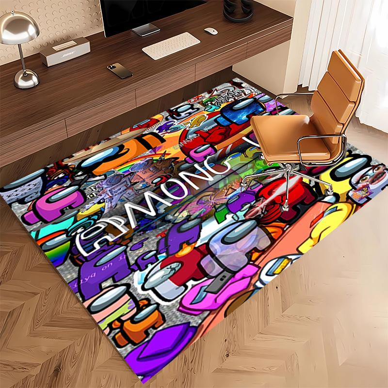 Among Us Print Area Rug - Soft,Washable Non-Slip Indoor Mat,Living Room,Home Office Decorative Rug