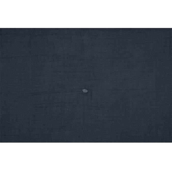 Plaid - Pop - Bleu marine - 125 x 150 cm - Double gaze de coton - Douceur et confort