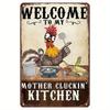 Rustic Chicken Farm Aluminum Sign Vintage Wall Decor for Cozy Coffee Shop Kitchen  Farmhouse