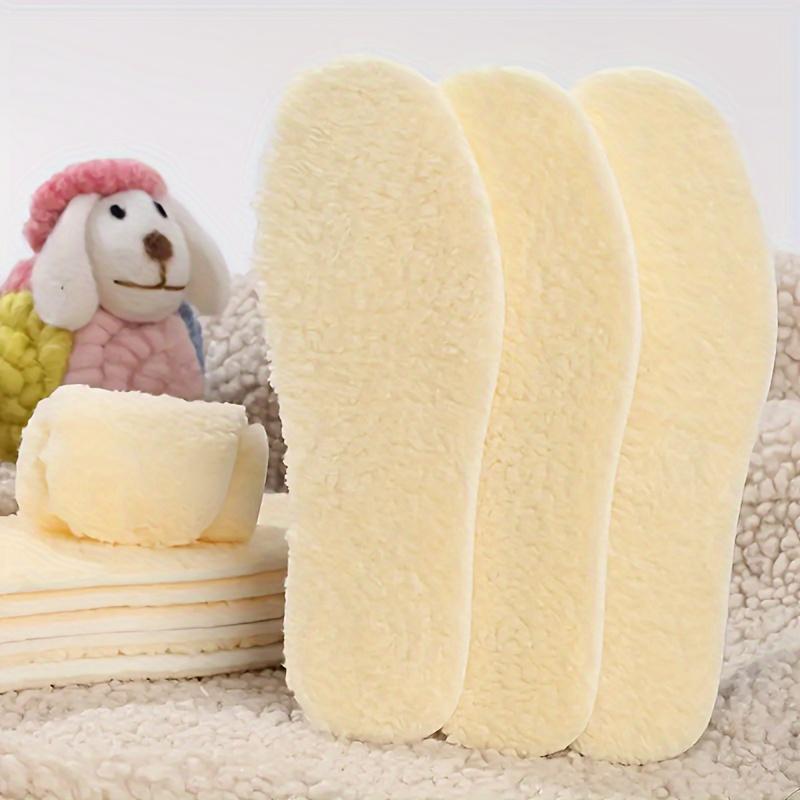 1 пара зимних плюшевых стелек, мягкие и утолщенные, можно резать меховые, впитывающие влагу, мягкие и удобные теплые стельки