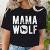 Женская футболка с принтом Мама-Волчица, кавайная графическая футболка, повседневная футболка с коротким рукавом, черная винтажная женская футболка с круглым вырезом, футболки Харадзюку