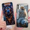 For ITEL A48 Cool Dragon Tiger Pattern Phone Case For Itel A48 Black Silicone Soft Cases