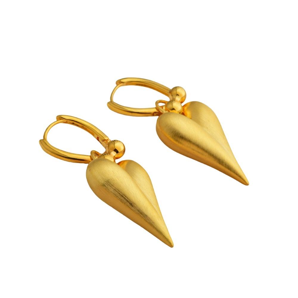 Love Pendant Heart Hoop Earrings Geometry Hearts Earringdrop Fashion Metal Filigree Earrings  Women