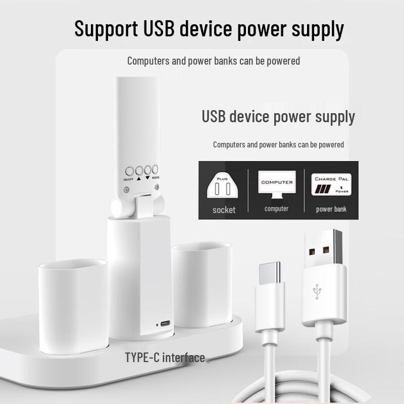 UOSU Foldable LED Desk Lamp with Fan & Clock