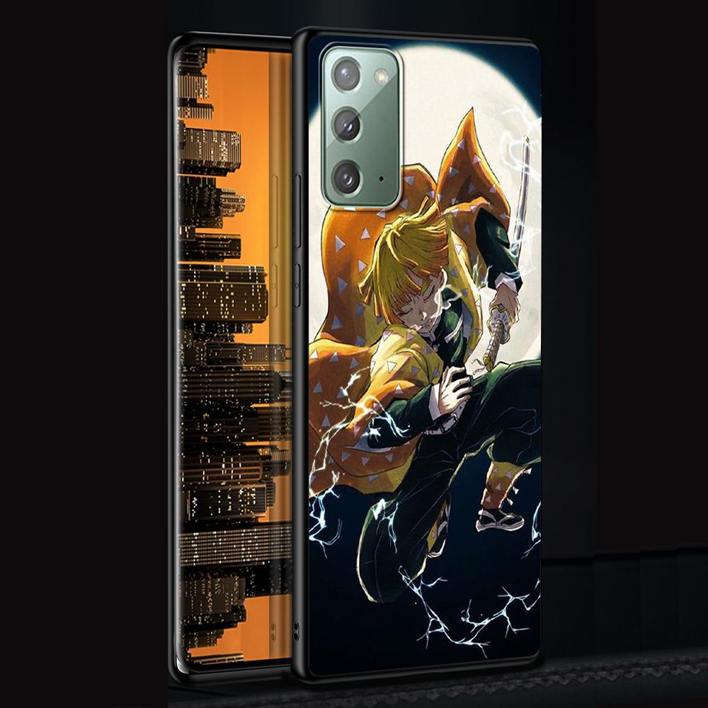 Чехол «Убийца демонов» для Samsung Galaxy Note 20 Ultra 10 Lite 9 8 A53 A52 A12 S22 S21 FE S20 Plus, черный силиконовый чехол для телефона в стиле аниме