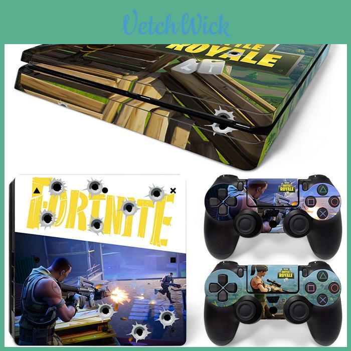 Консоль Slim Ps4 Наклейка для скина Fortnite Виниловая наклейка Набор из 2 наклеек на контроллеры