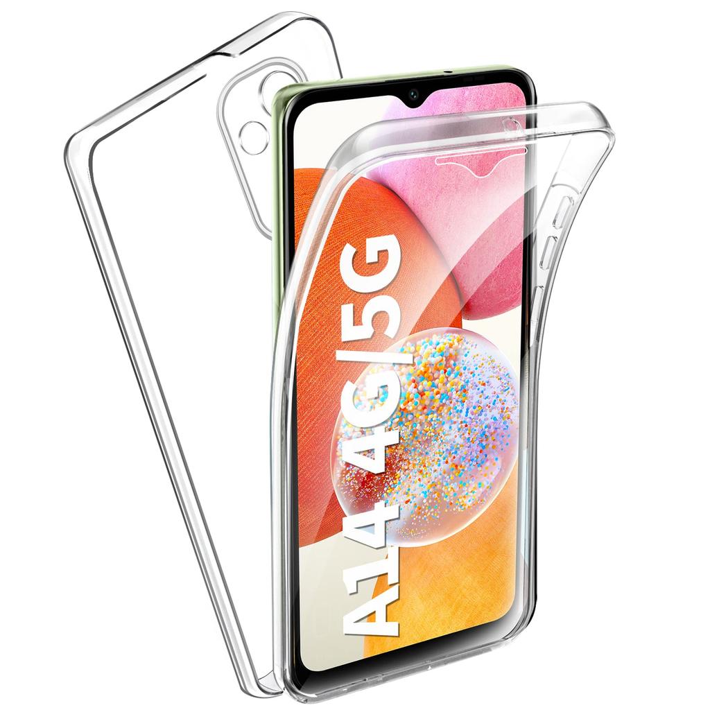 Двойной чехол спереди и сзади на 360°, полный чехол для Samsung Galaxy A05 A14 A24 A54 A53 A33 A13 A12 A32 A52 A51 Redmi 13C iPhone 15 13 14 7 8 11 12 Pro Max