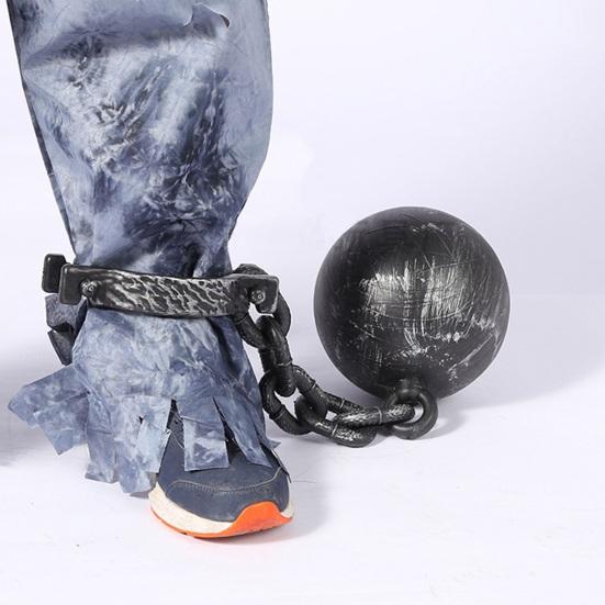 1 комплект, цепочка для костюма узника на Хэллоуин, реквизит, пластиковая цепочка для украшения смерти, аксессуары для костюма узника, реквизит для косплея, принадлежности для маскарада