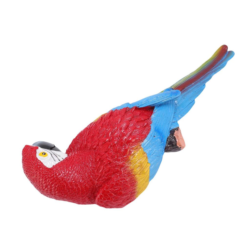 Parrot Wall Decoration Realistic High Strength Resin Flat Back Design Hanging Parrot Decor for Garden