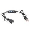 60 см USB-кабель питания с таймером, 24-ступенчатая регулировка функции отключения, для светодиодных лент, зарядки бытовой электроники, 5 В